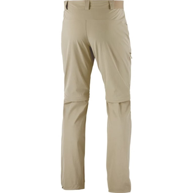 Khaki Salomon Wayfarer Zip Off Men's Sport Pants | IE WT6413